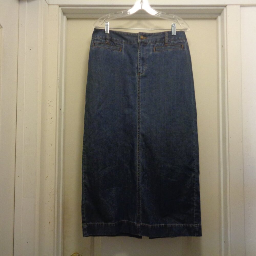 TRENDING RETRO DENIM BY LIZ CLAIBORNE MIDI SKIRT 8